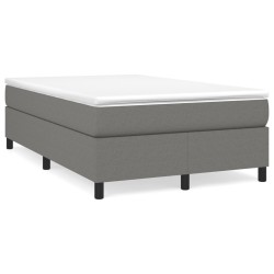 vidaXL Estructura de cama box spring tela gris oscuro 120x200 cm