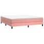 vidaXL Estructura de cama box spring terciopelo rosa 160x200 cm vidaXL Estructura de cama box spring terciopelo rosa 160x200 cm