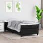 vidaXL Estructura de cama box spring tela negro 90x200 cm