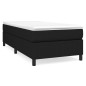 vidaXL Estructura de cama box spring tela negro 90x200 cm