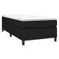 vidaXL Estructura de cama box spring tela negro 90x200 cm