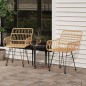vidaXL Sillas de jardín con reposabrazos 2 uds ratán PE 56x64x80 cm vidaXL Sillas de jardín con reposabrazos 2 uds ratán PE 56x64x80 cm