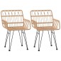 vidaXL Sillas de jardín con reposabrazos 2 uds ratán PE 56x64x80 cm vidaXL Sillas de jardín con reposabrazos 2 uds ratán PE 56x64x80 cm