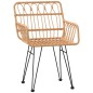vidaXL Sillas de jardín con reposabrazos 2 uds ratán PE 56x64x80 cm vidaXL Sillas de jardín con reposabrazos 2 uds ratán PE 56x64x80 cm