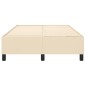 vidaXL Estructura de cama box spring tela color crema 120x200 cm vidaXL Estructura de cama box spring tela color crema 120x200 cm