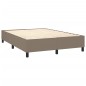 vidaXL Estructura de cama box spring tela gris taupe 140x190 cm