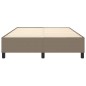 vidaXL Estructura de cama box spring tela gris taupe 140x190 cm