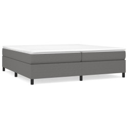 vidaXL Estructura de cama box spring tela gris oscuro 200x200 cm