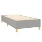 vidaXL Estructura de cama box spring tela gris claro 100x200 cm