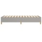 vidaXL Estructura de cama box spring tela gris claro 100x200 cm