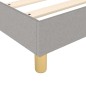 vidaXL Estructura de cama box spring tela gris claro 100x200 cm