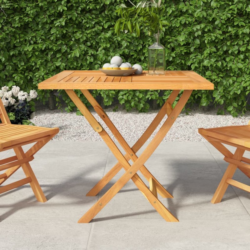 vidaXL Mesa de jardín plegable madera de teca maciza 85x85x76 cm vidaXL Mesa de jardín plegable madera de teca maciza 85x85x76 cm