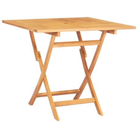 vidaXL Mesa de jardín plegable madera de teca maciza 85x85x76 cm