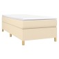 vidaXL Estructura de cama box spring tela color crema 100x200 cm vidaXL Estructura de cama box spring tela color crema 100x200 cm