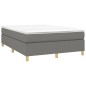 vidaXL Estructura de cama box spring tela gris oscuro 140x190 cm