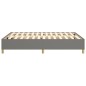 vidaXL Estructura de cama box spring tela gris oscuro 140x190 cm
