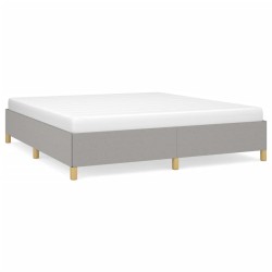 vidaXL Estructura de cama box spring tela gris claro 180x200 cm
