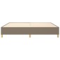 vidaXL Estructura de cama box spring tela gris taupe 200x200 cm