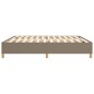 vidaXL Estructura de cama box spring tela gris taupe 200x200 cm