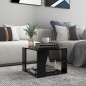 vidaXL Mesa de centro de madera contrachapada negro 40x40x30 cm vidaXL Mesa de centro de madera contrachapada negro 40x40x30 cm
