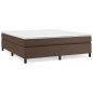 vidaXL Estructura de cama box spring cuero sintético marrón 180x200 cm vidaXL Estructura de cama box spring cuero sintético marrón 180x200 cm