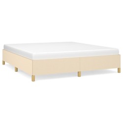 vidaXL Estructura de cama box spring tela color crema 180x200 cm