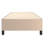vidaXL Estructura cama box spring cuero sintético capuchino 90x190 cm