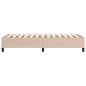 vidaXL Estructura cama box spring cuero sintético capuchino 90x190 cm