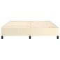 vidaXL Estructura de cama box spring cuero sintético crema 160x200 cm