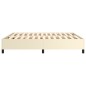 vidaXL Estructura de cama box spring cuero sintético crema 160x200 cm