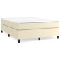 vidaXL Estructura de cama box spring cuero sintético crema 140x190 cm vidaXL Estructura de cama box spring cuero sintético crema 140x190 cm