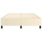 vidaXL Estructura de cama box spring cuero sintético crema 140x190 cm vidaXL Estructura de cama box spring cuero sintético crema 140x190 cm
