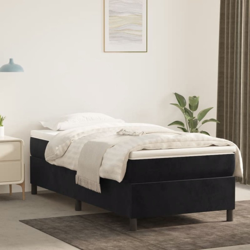 vidaXL Estructura de cama box spring terciopelo negro 100x200 cm vidaXL Estructura de cama box spring terciopelo negro 100x200 cm