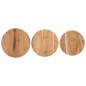 vidaXL Mesitas auxiliares 3 piezas madera maciza de acacia vidaXL Mesitas auxiliares 3 piezas madera maciza de acacia