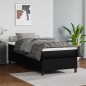 vidaXL Estructura de cama box spring cuero sintético negro 100x200 cm