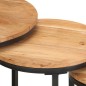 vidaXL Mesitas auxiliares 3 piezas madera maciza de acacia vidaXL Mesitas auxiliares 3 piezas madera maciza de acacia