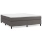 vidaXL Estructura de cama box spring cuero sintético gris 160x200 cm vidaXL Estructura de cama box spring cuero sintético gris 160x200 cm