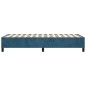 vidaXL Estructura de cama box spring terciopelo azul oscuro 80x200 cm