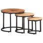 vidaXL Mesitas auxiliares 3 piezas madera maciza de acacia vidaXL Mesitas auxiliares 3 piezas madera maciza de acacia