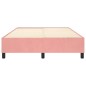 vidaXL Estructura de cama box spring terciopelo rosa 140x190 cm