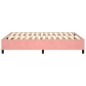 vidaXL Estructura de cama box spring terciopelo rosa 140x190 cm