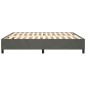 vidaXL Estructura de cama box spring terciopelo gris oscuro 180x200 cm