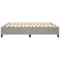vidaXL Estructura de cama box spring terciopelo gris claro 200x200 cm