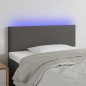 vidaXL Cabecero con LED cuero sintético gris 100x5x78/88 cm vidaXL Cabecero con LED cuero sintético gris 100x5x78/88 cm