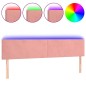 vidaXL Cabecero con LED de terciopelo rosa 200x5x78/88 cm vidaXL Cabecero con LED de terciopelo rosa 200x5x78/88 cm