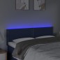 vidaXL Cabecero con LED de tela azul 144x5x78/88 cm vidaXL Cabecero con LED de tela azul 144x5x78/88 cm