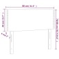 vidaXL Cabecero con LED de tela negro 80x5x78/88 cm