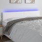 vidaXL Cabecero con LED cuero sintético blanco 200x5x78/88 cm vidaXL Cabecero con LED cuero sintético blanco 200x5x78/88 cm