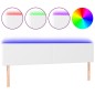 vidaXL Cabecero con LED cuero sintético blanco 160x5x78/88 cm vidaXL Cabecero con LED cuero sintético blanco 160x5x78/88 cm