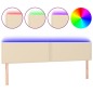 vidaXL Cabecero con LED de tela color crema 160x5x78/88 cm vidaXL Cabecero con LED de tela color crema 160x5x78/88 cm